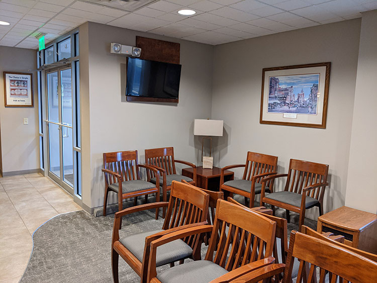 photo of the waiting area